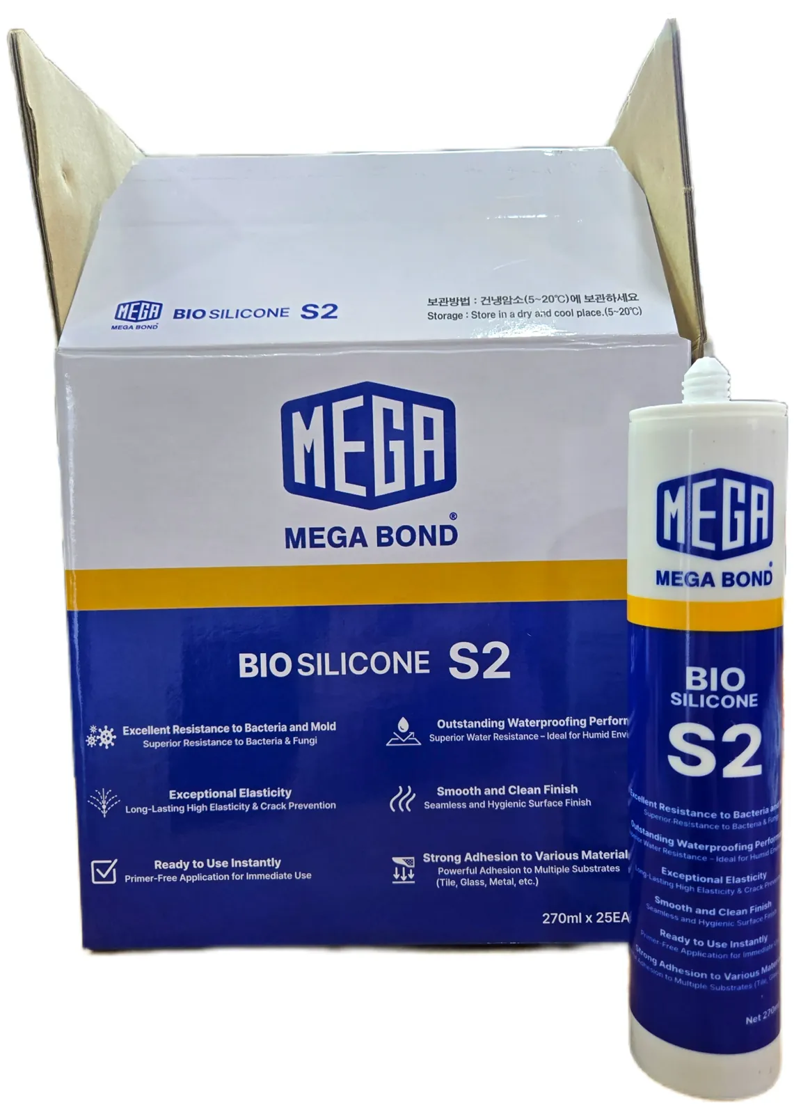 타일인테리어자재 상담 BIO SILICONE S2 박스와 카트리지